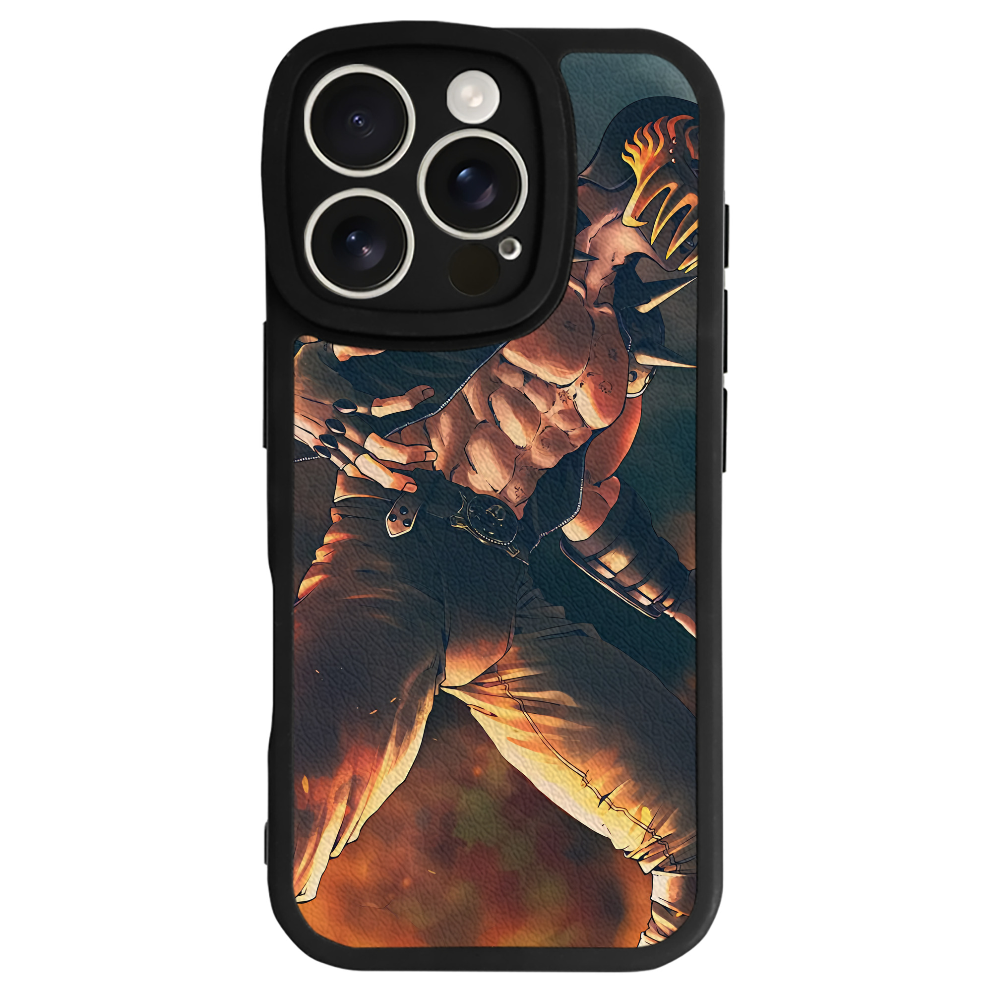（画像用） 北斗の拳 Fist of the North Star 【iPhone 16シリーズ対応】シリコンスマホケース（レザー調） 材質：シリコン